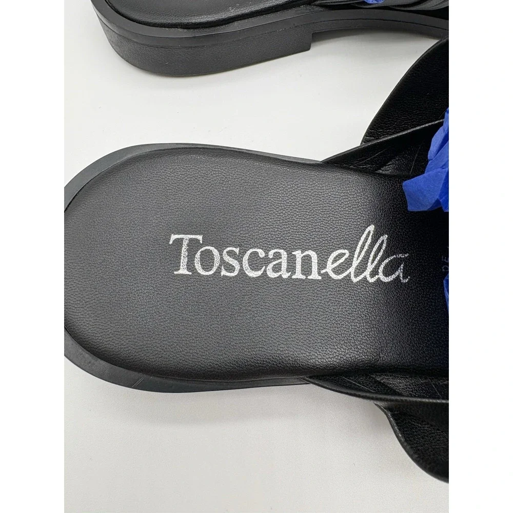 Toscanella Thong Sandal With Silver O-Ring And Rhinestone Embellishment, 6.5